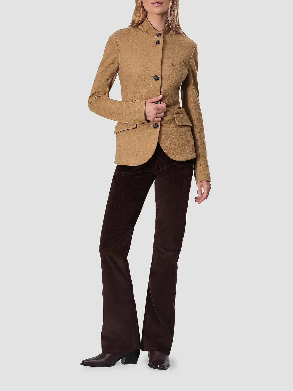 rag & bone Slade Blazer Jacket Camel Solid Button Pockets Women’s Size 12